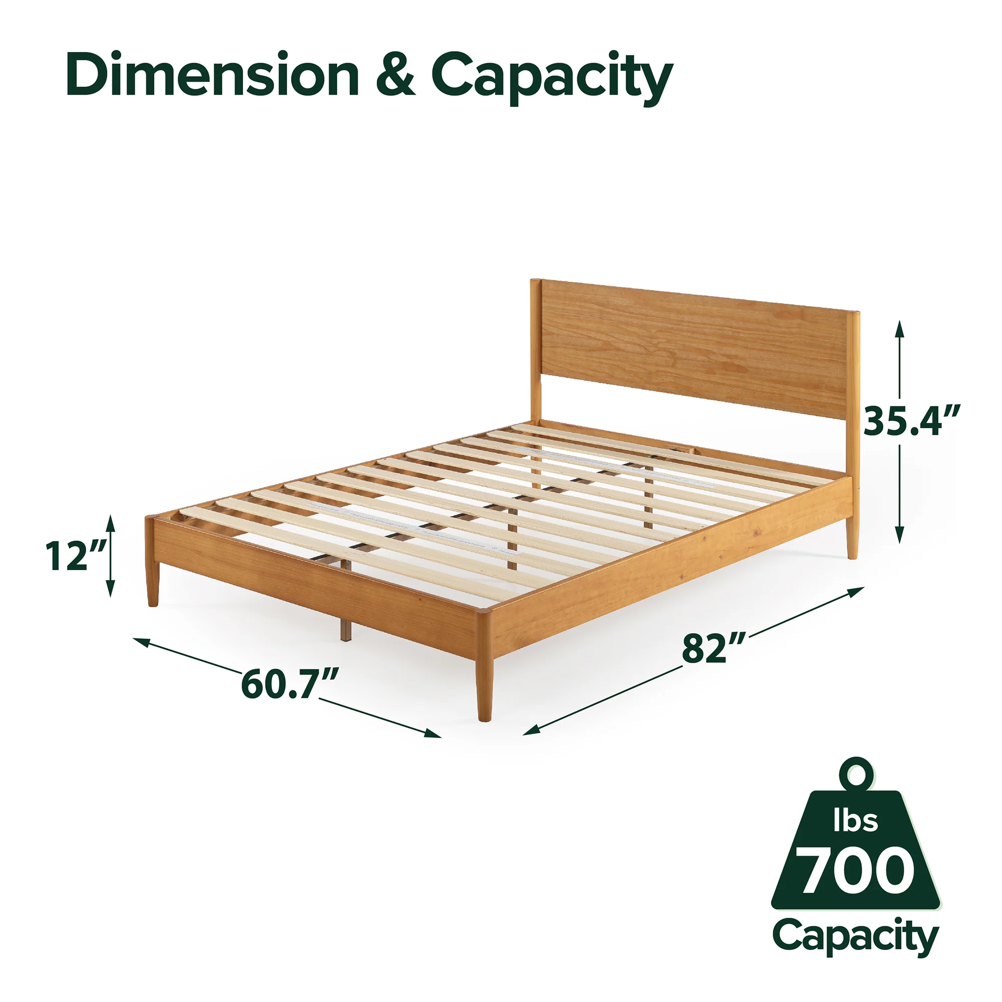 Allen Wood Platform Bed Frame - Image 6