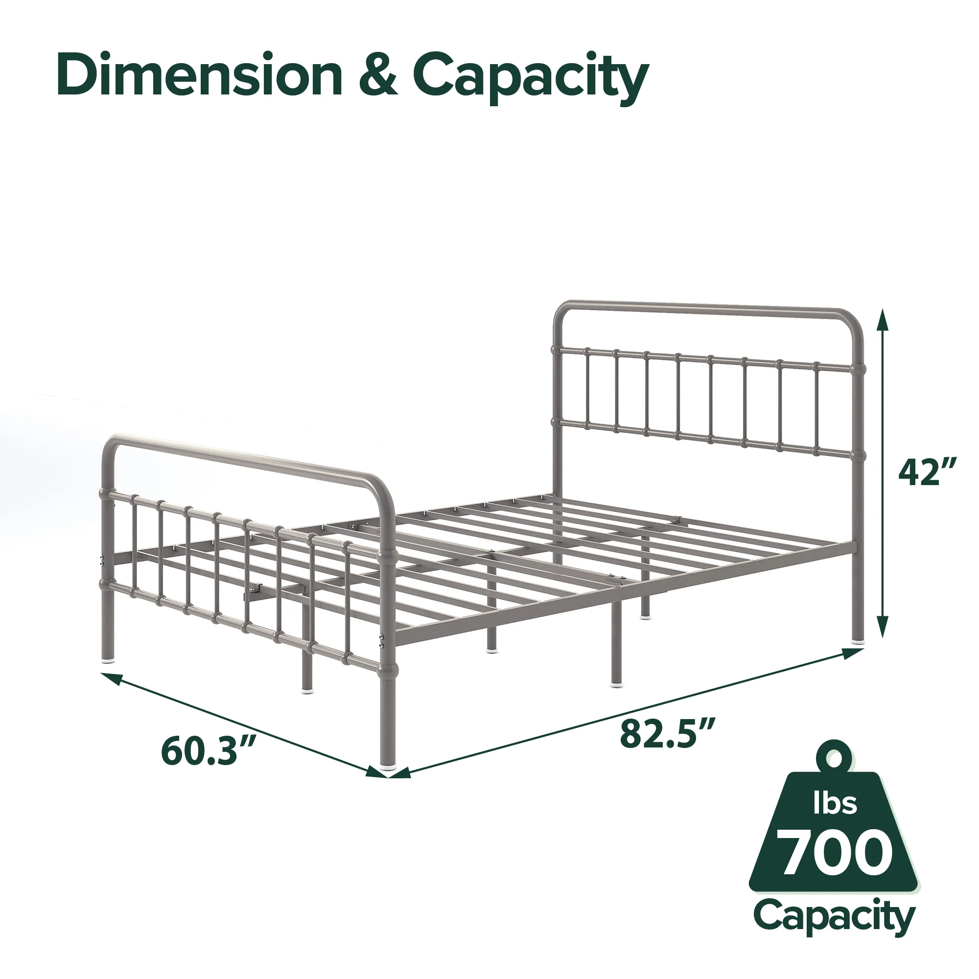 Florence Metal Platform Bed Frame - Image 18