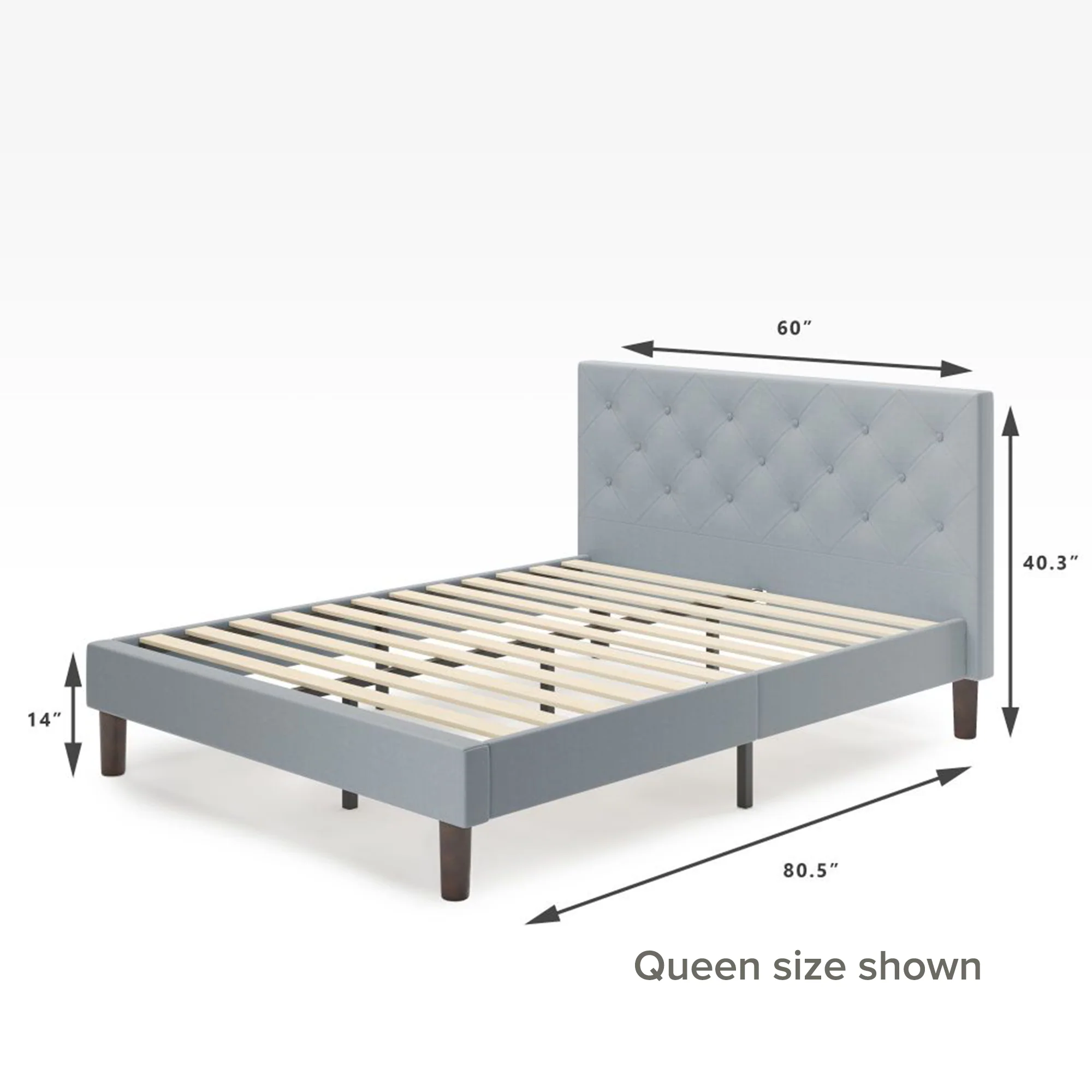 Shalini Upholstered Platform Bed Frame - Image 20