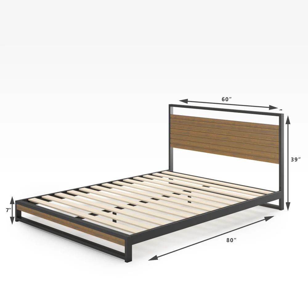 Suzanne Metal and Bamboo Platform Bed Frame - Image 12