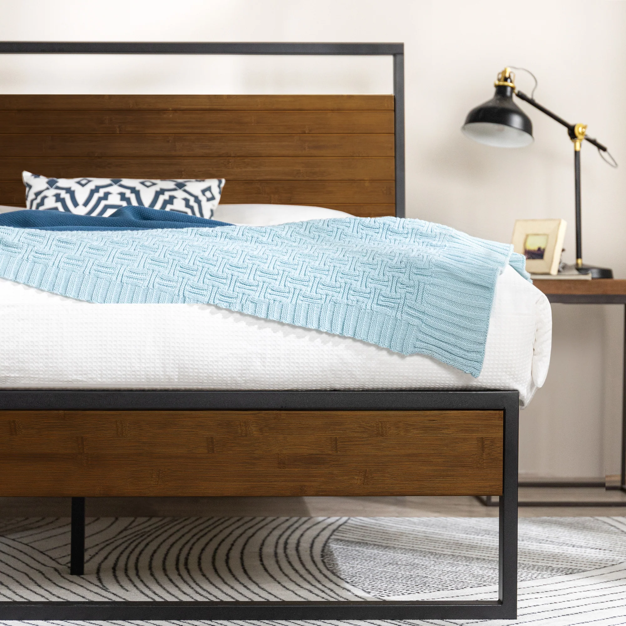 Suzanne Metal and Bamboo Platform Bed Frame - Image 16