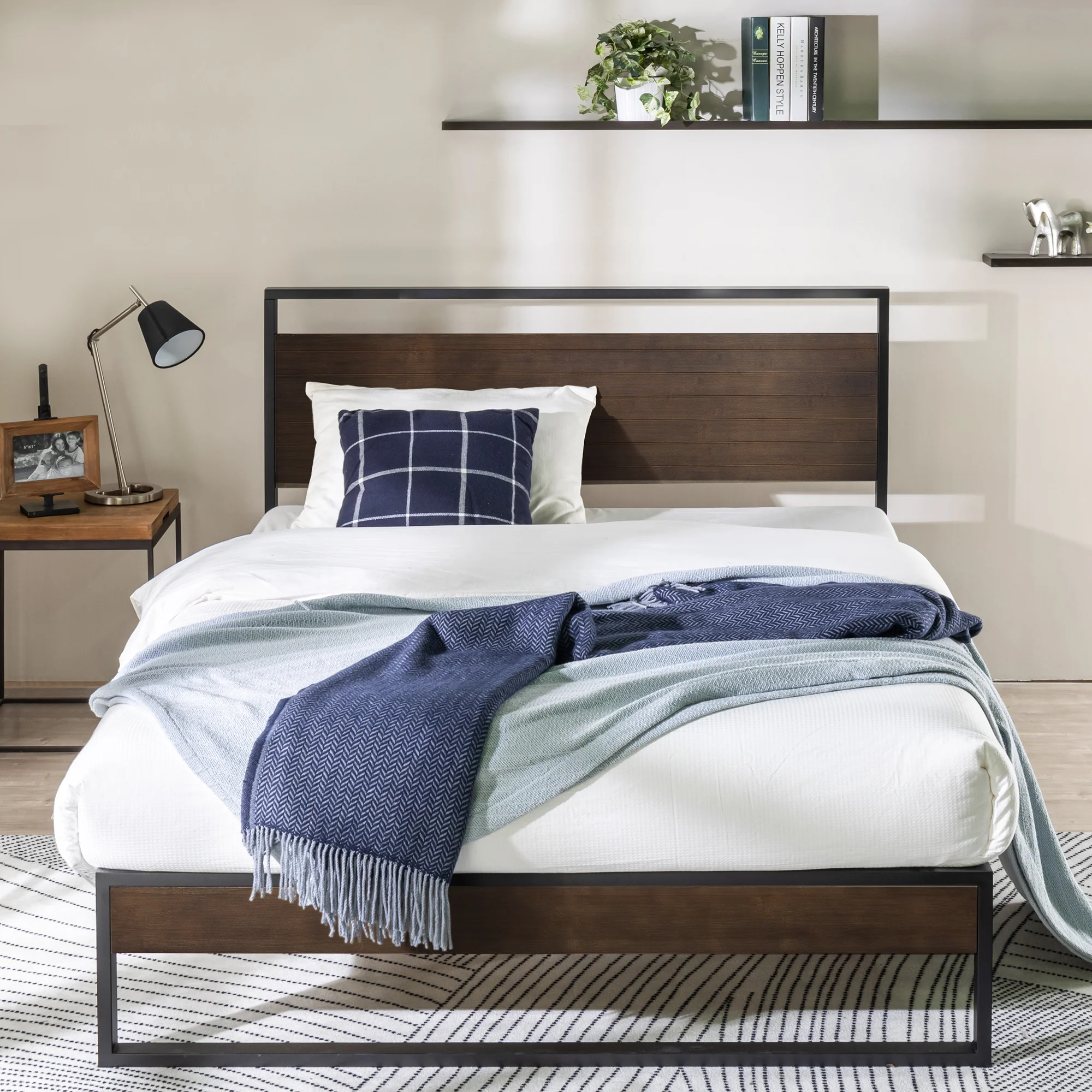 Suzanne Metal and Bamboo Platform Bed Frame - Image 18